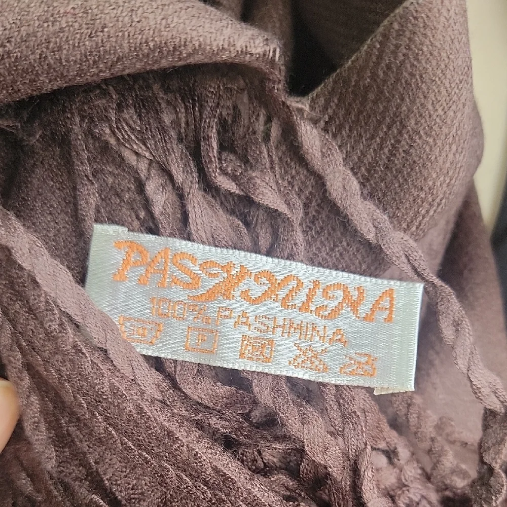 Pashmina Brown Scarf - Picture 2 of 5